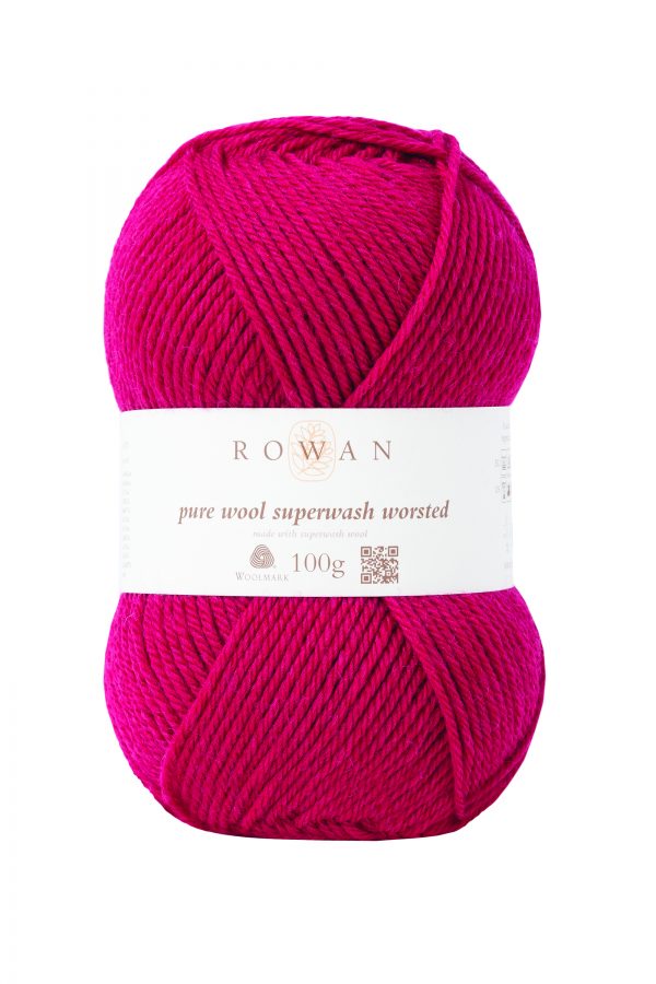 Rowan Pure Wool Superwash Worsted Farbe 124 rich red