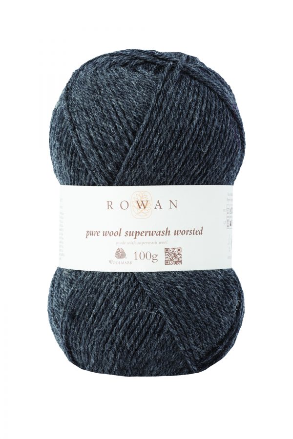 Rowan Pure Wool Superwash Worsted Farbe 155 charcoal grey