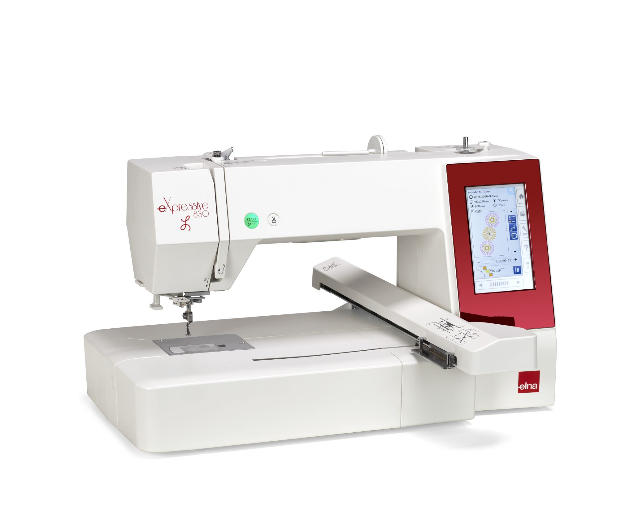 elna eXpressive 830 L Stoffe Wolle Kurzwaren